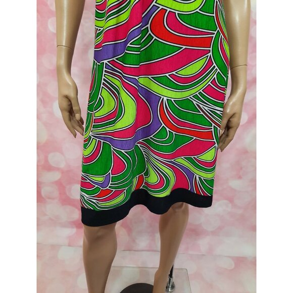 Y2K Babydoll Halter Dress Size S Fairy Boho Colorful Rave Psychedelic Abstract - Picture 4 of 9